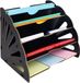 Merkloos Relaxdays Brievenbak - zwart - 34x28x28 cm - MDF