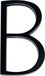 Jumada's - Black Letter B - 125mm - Black Modern House Number