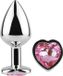 SECRETPLAY TOYS Bouchon de cul en métal Fuchsia Cœur Petite taille 7 cm