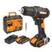 WORX Accuboormachine 20V, 45 Nm, model WX108, 20V (2x2 Ah)