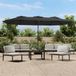 Maison Exclusive Parasol double avec éclairage LED, anthracite, 449x265 cm