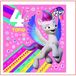 Leeftijd Danilo Cards My Little Pony Wenskaart voor de 4e verjaardag