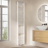 EMKE Badkamerradiator 180 x 40 cm, handdoekradiator centrale aansluiting badkamerradiator handdoekhouder handdoekverwarmer handdoekdroger handdoek radiator badkamer handdoekverwarming wit 618W
