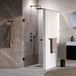 Brauer Void - Carving Nisdeur - Helder Glas - 80 x 200 cm - Omkeerbaar - incl. Glascoating - Mat Zwart