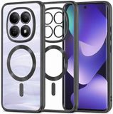 Techsuit Hoesje geschikt voor Xiaomi Redmi Note 15 4G/5G / Xiaomi Poco M8 - Luxury Crystal Back Cover - Geschikt voor MagSafe - Transparant/Zwart