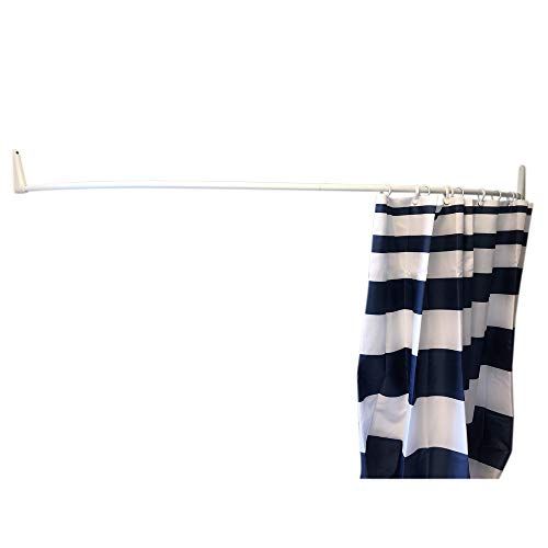 Erica Gebogen Douchegordijnstang - 140x140 cm - Wit