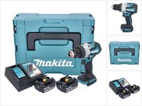 Makita DHP 489 RFJ accu-klopboormachine 18 V 73 Nm borstelloos + 2x accu 3,0 Ah + oplader + Makpac