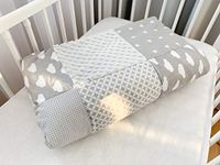 Babydeken, patchworkdeken, 100% katoen (80 x 120 cm), superzacht en wollig, behaaglijke knuffeldeken voor je baby
