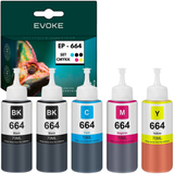 Evoke SET 5 Flessen Epson 664 printer inkt