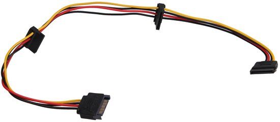 Akyga AK-CA-41 SATA-stekker naar 3x SATA bus adapter stroomkabel 3x15cm