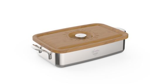 Lagostina LAGO LINEA PATRIMONIO Steel Pan - Stainless Steel - 2 Handles - 24.9cm