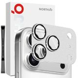 iPhone 17 Pro Max Northjo Protection complète de l'objectif de l'appareil photo en métal mat et verre trempé - Argent