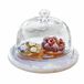 LOBERON Glazen stolp met bord Barnsdale helder/wit