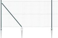 vidaXL Euro-hek met grondpennen 25 x 1 m PVC-Coated Staal Groen