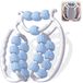 Rouleau de massage pour les jambes, avec 20 roues, adapté aux bras et aux jambes, pour le massage, avec clips de fixation ronds, masseur de cellulite avec poignée, appareil de drainage lymphatique