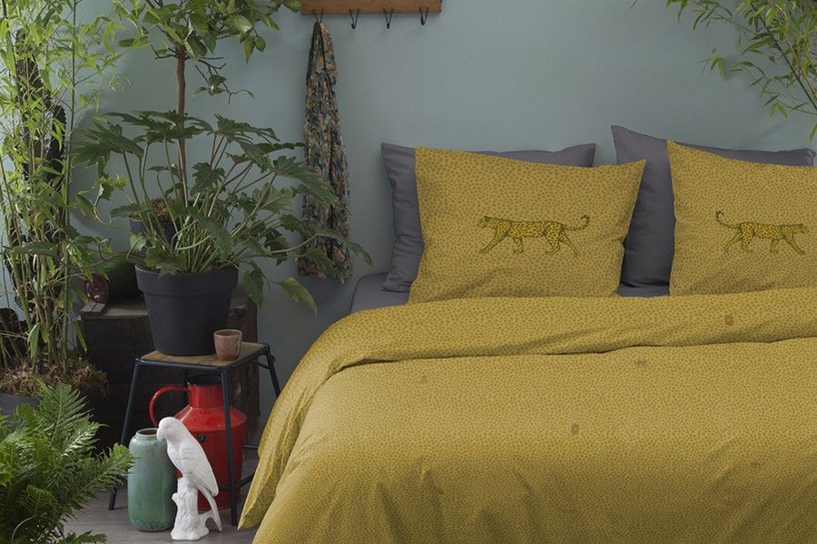 Cinderella Cali Dekbedovertrek - Tweepersoons - 200x200/220 cm - Golden Yellow - Katoen