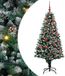 vidaXL Kunstkerstboom Groen 150 cm PVC en Staal en Kunststof