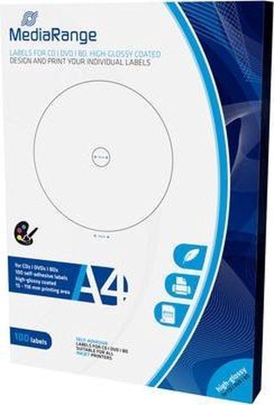 MediaRange MRINK132 Etiketten - Wit