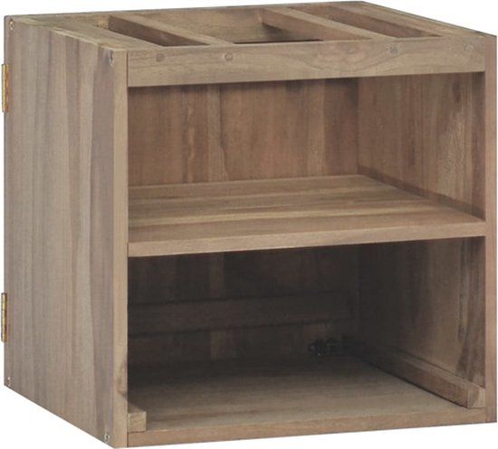 vidaXL Badkamerwandkast - 46x25,5x40 cm - Massief Teakhout