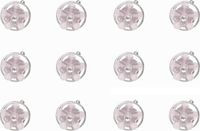 Top1Toys Bruid haarversiering 12 stuks spiraal met bloem - Metaal - Zacht rose