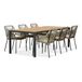 LUX outdoor living Delta/Seville zand dining tuinset | 6 personen | teakhout + aluminium | 220cm