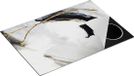 Chefcare Inductie Beschermer Abstracte Kunst - Wit met Zwart en Goud - 75x50 cm - Inductie Mat