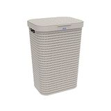 Rotho Country - Wasmand met deksel - 55 l Kunststof - Cappuccino