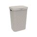 Rotho Country - Wasmand met deksel - 55 l Kunststof - Cappuccino