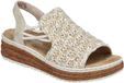 Rieker Dames Plateau Sandalen Beige Maat 41