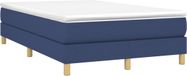 vidaXL Boxspring met matras stof blauw 120x190 cm
