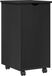 vidaXL Armoire roulante Noir 34 x 39 x 65,5 cm Bois de pin massif