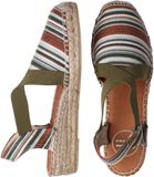 Toni Pons Veganistische espadrille van gestreept katoen voor dames met sleehak | VINAROS