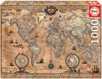 Educa Antieke Wereldkaart Puzzle 1000 stukjes