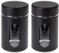 Excellent Houseware Moulin à poivre / sel - 2x - verre - noir - 94 ml