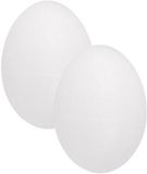 Merkloos / Sans marque Piepschuim grote paasei hobby vorm - 8x stuks - tweedelig - H20 cm - Knutselen artikelen - Pasen - grote eieren