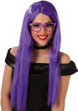 Fiestas Guirca Paarse Pruik Lang Synthetisch Haar Unisex Volwassenen