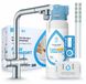 Ari robinet de cuisine 3 voies Venom, chrome, robinet d'évier extractible. Incluant système de filtration d'eau Dafi D1, modèle sous plan