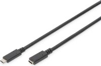 Digitus USB-kabel USB 2.0 USB-C bus, USB-C stekker 1.50 m Zwart