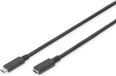 Digitus USB-kabel USB 2.0 USB-C bus, USB-C stekker 1.50 m Zwart