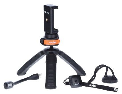 Rollei Smart Photo Power Tripod for Smartphone/Action Camera - Black