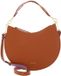 Coccinelle Leren schoudertas Sunup Handbag Double Grainy Leather Crab / Jellyfish Lichtbruin