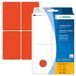 HERMA 2492 multifunctionele etiketten groot (52 x 82 mm, 32 velles, papier, mat) zelfklevend, permanent klevende huishoudelabels voor handschrift, 128 stickers, rood