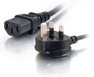 CablesToGo C2G 2 m 16 AWG Engelse voedingskabel (IEC320C13 naar BS 1363)