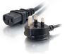 CablesToGo C2G 2 m 16 AWG Engelse voedingskabel (IEC320C13 naar BS 1363)