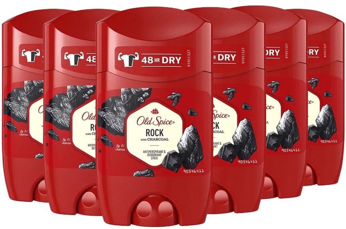 Old Spice Deo Stick - Deodorant Rock - Voordeelverpakking 6 x 50 ml