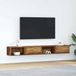 Meuble TV 2 pièces 100x31x25,5 cm bois traité couleur bois vieilli