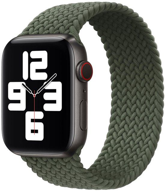 Apple Gevlochten solobandje voor de Apple Watch | 38/40/41/42 mm - Maat 2 - Inverness Green