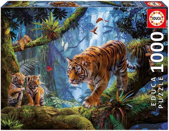 Educa - Tigers in the Tree Puzzle - 1000 Pieces