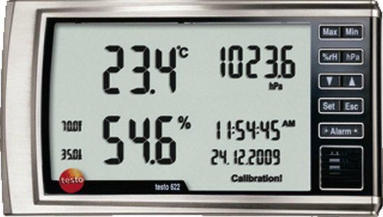 TESTO 622 Ruimte-opnemer RV/Temp - Hygrometer - 0 % Hrel - 100 % Hrel