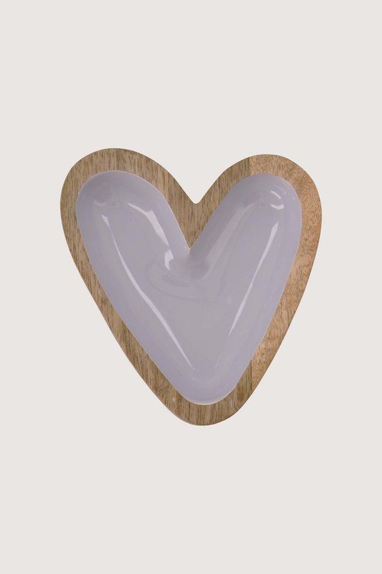 Zusss Houten Kom Hartje Blauw Hout Blue